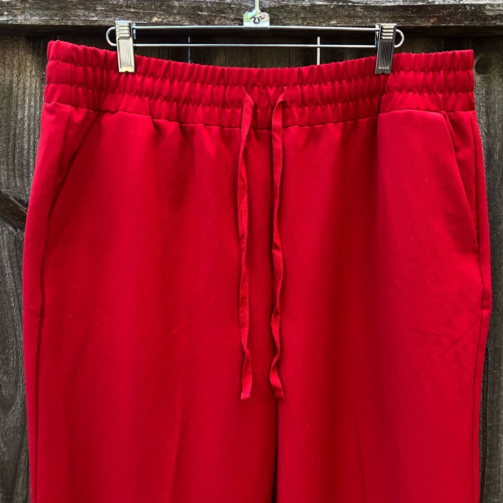 Lane Bryant Red Wide Leg Pull-On Pants - Picture 2 of 8
